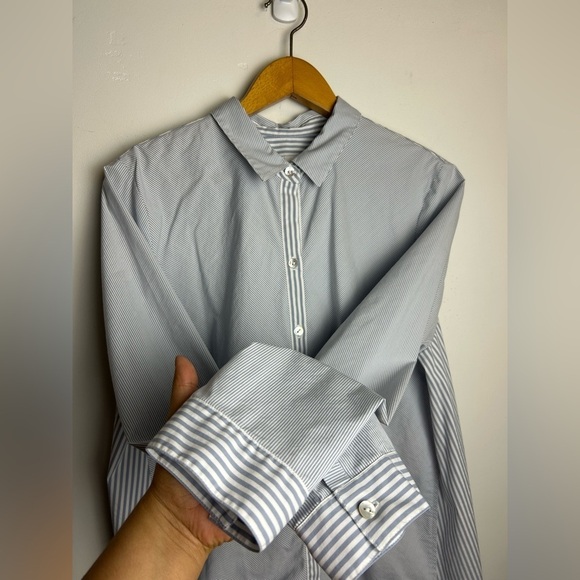 J.Jill Blouse Top Women L Button Down Striped Casual Office Career Old Money - Picture 5 of 14